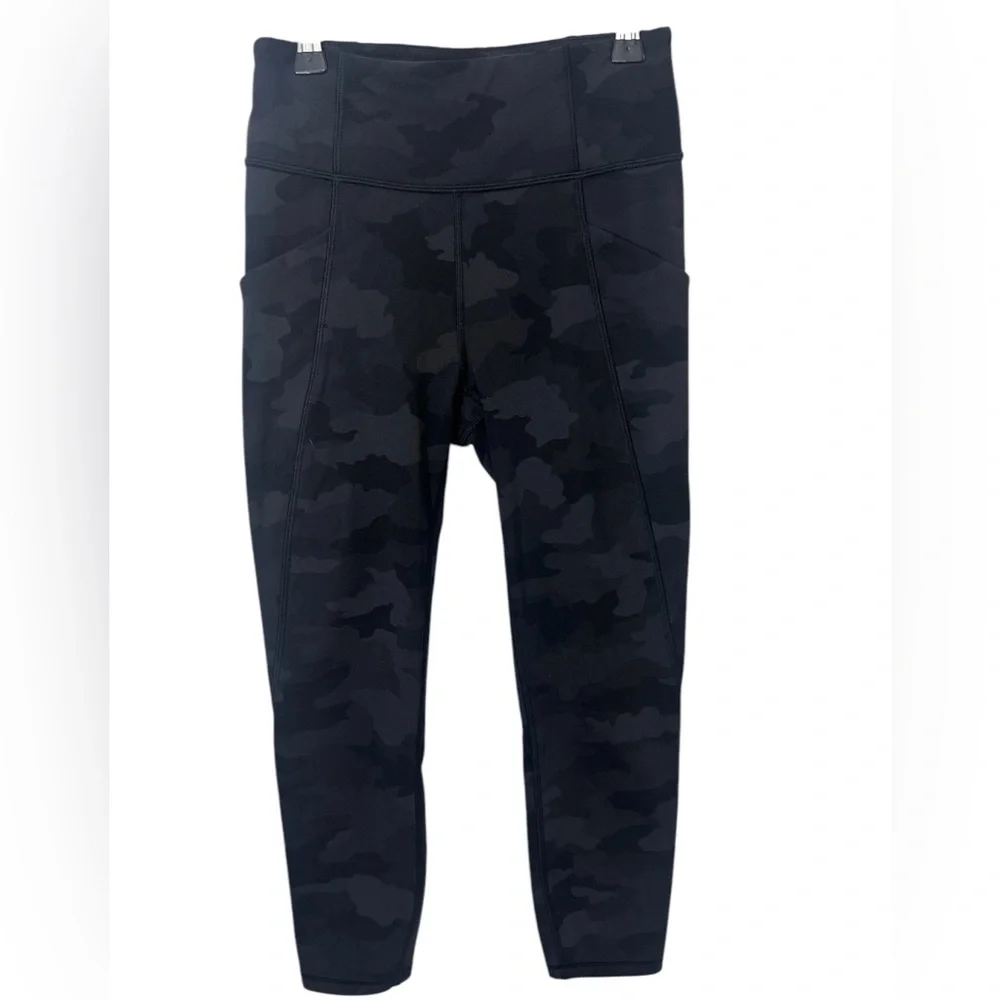 Lululemon Align High Rise Black Dark Camouflage Women's Leggings Size 4